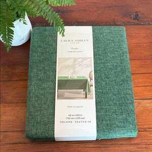 Laura Ashley Harper Forest Green Tablecloth